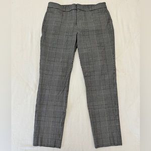 Banana Republic Tapered Trousers Checkered Gray